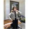 High Waist Retro Big Fur Collar Hooded Short Cotton Coat Women's Winter Velvet Thickened Bread Clothes Cotton Coat