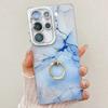 Suitable for Samsung S25ultra Phone Case IMD Electroplated Marble Patterned S24plus Ring Stand A56