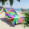 Colorful Gradient Pixel Pattern Beach Towel Quick-drying for Travel Outdoor Sports Jogging Beach and Swimming