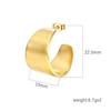 Elegant Titanium Steel C-Shaped Earrings - European and American Style, Wide Surface Design.