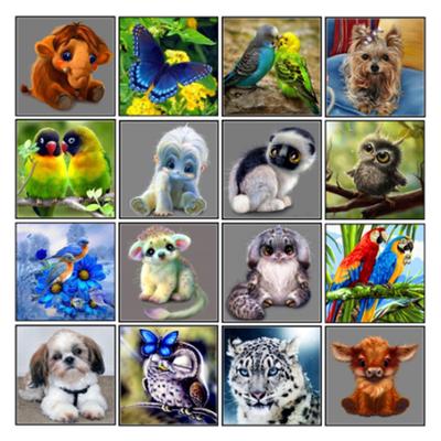 Bricolage 5D diamant peinture point de croix dessin animé Animal diamant broderie mosaïque cadeau