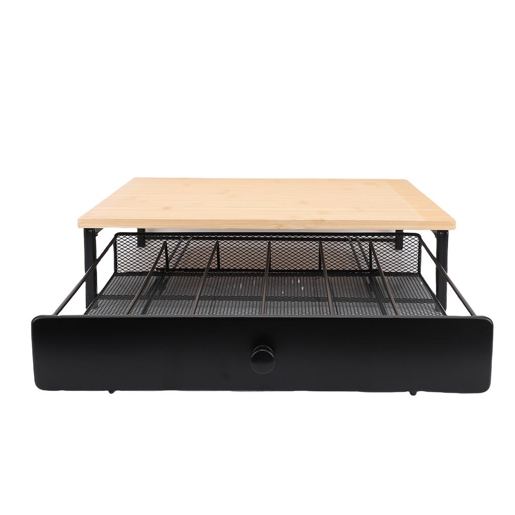 Kaffeepadhalter Schublade 36 Pads Fassungsvermögen Eisen Kapsel Aufbewahrungsschublade Arbeitsplatten Organizer für Kaffeestation