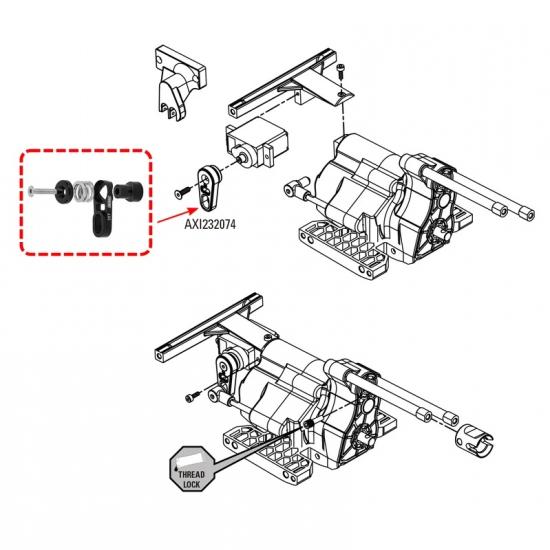 INJORA 25T Aluminum Transmission Shift Unloading Servo Horn for 1/10 RC Crawler Axial SCX10 PRO Upgrade
