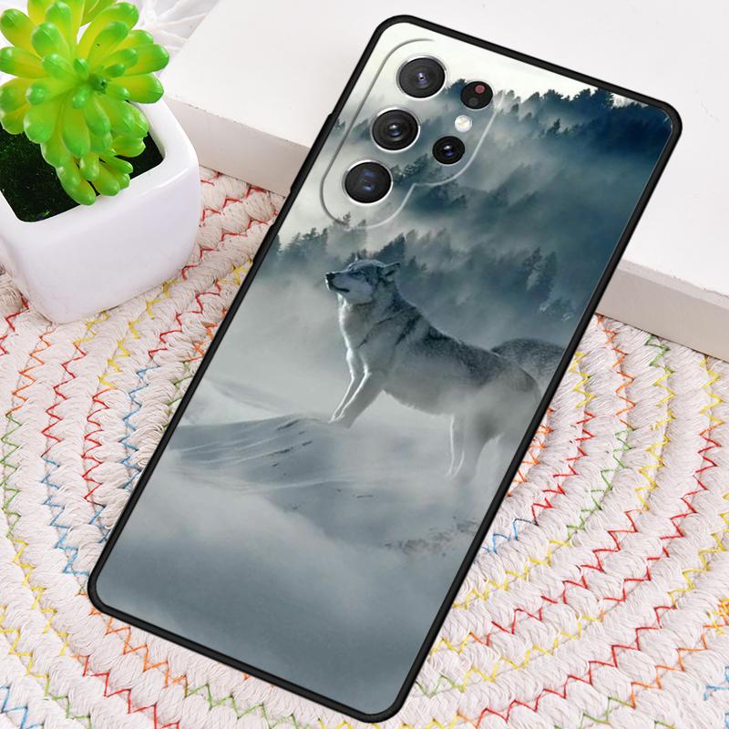 Animal The Wolf Howl Print Phone Case for Samsung Galaxy Note 10 Pro S26 Ultra S23 S24 FE S25 S21 S22 PLUS Shockproof Cove