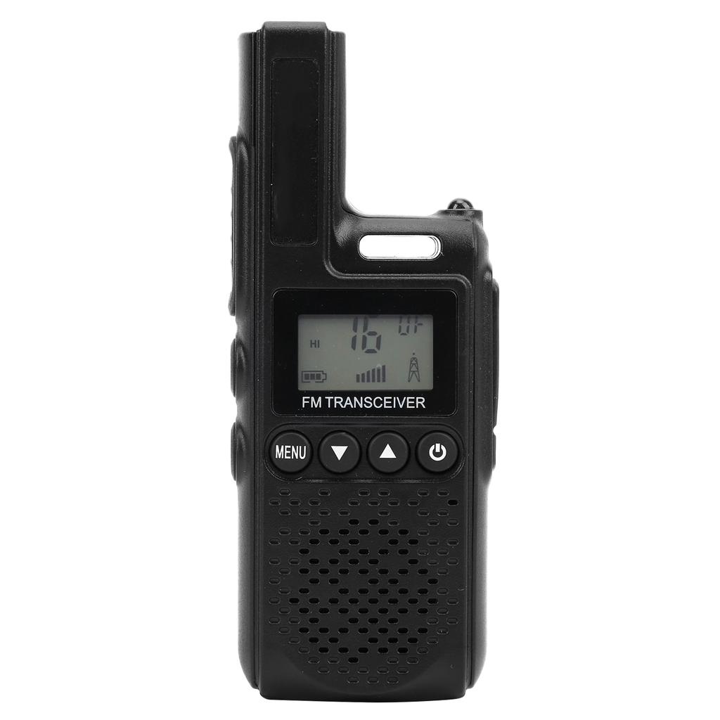 Handheld Mini Walkie Talkie 99-Channel Portable Long Range 2 Way Radio for Hotel  Black