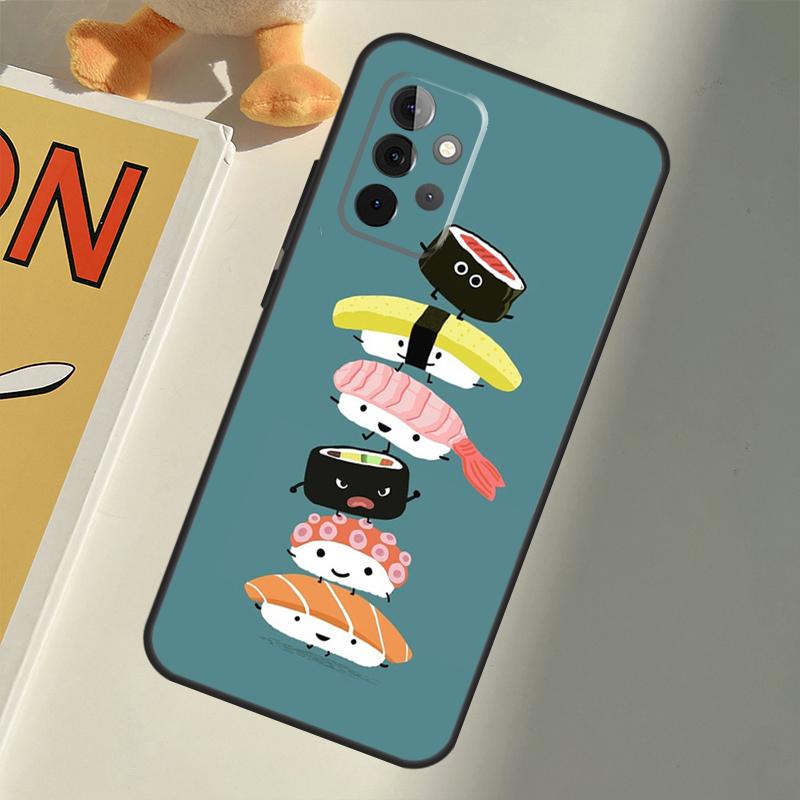 Sushi Food For Samsung Galaxy A33 A36 A56 A26 A16 A15 A55 A53 A35 A22 A32 A52 A54 A34 A14 A05 A06 Case