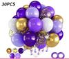 30pcs 10 Inch Multi-color Latex Balloons Set for Birthday Wedding Engagement Anniversary Bachelorette Bridal Shower Decoration