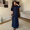Autumn New European and American Amazon Cross-border Lace-up Shirt Long-sleeved Top A-shaped Skirt Two-piece Set