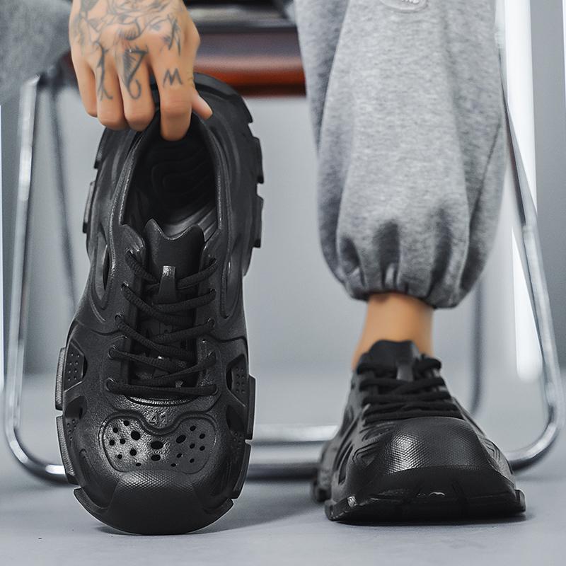 Nuove Scarpe Sandalo alla Moda da Uomo per Esterno Spesse Antiscivolo Resistenti all'Usura Eleganti Zoccoli Stampati in Eva per Coppie