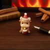 Holiday Gift for Animal Lovers Resin Cow/Elephant Figurines with Santa Hats, Christmas Ornaments, Ornaments Cute Desktop Decoration Home Party