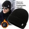 Outdoor Ski Hat Winter Thick Beanie Hat With Fleece Lined For Men Women Winter Solid Knitted Wool Skull Cap For Outdoor Use