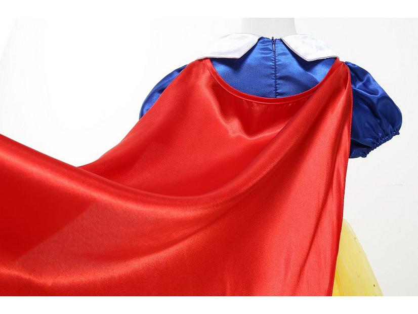 Girls' Summer Puff Sleeve Princess Dress - Snow White & Frozen Theme Net Yarn Dress