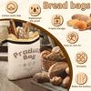 Large Linen Bread Bags Reusable Drawstring Homemade Artisan Bread Food Storage Bag Kitchen Organizer Containers