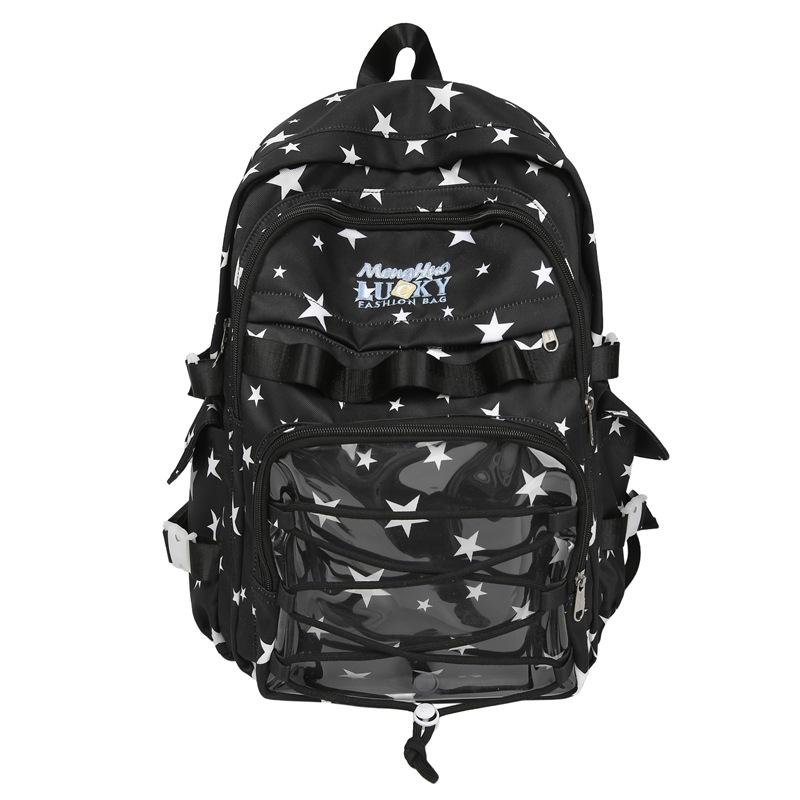 The Korean Version of the Schoolbag Ins Is Fresh, the Girl's Back Is Versatile, Cute, Transparent, and In Pain