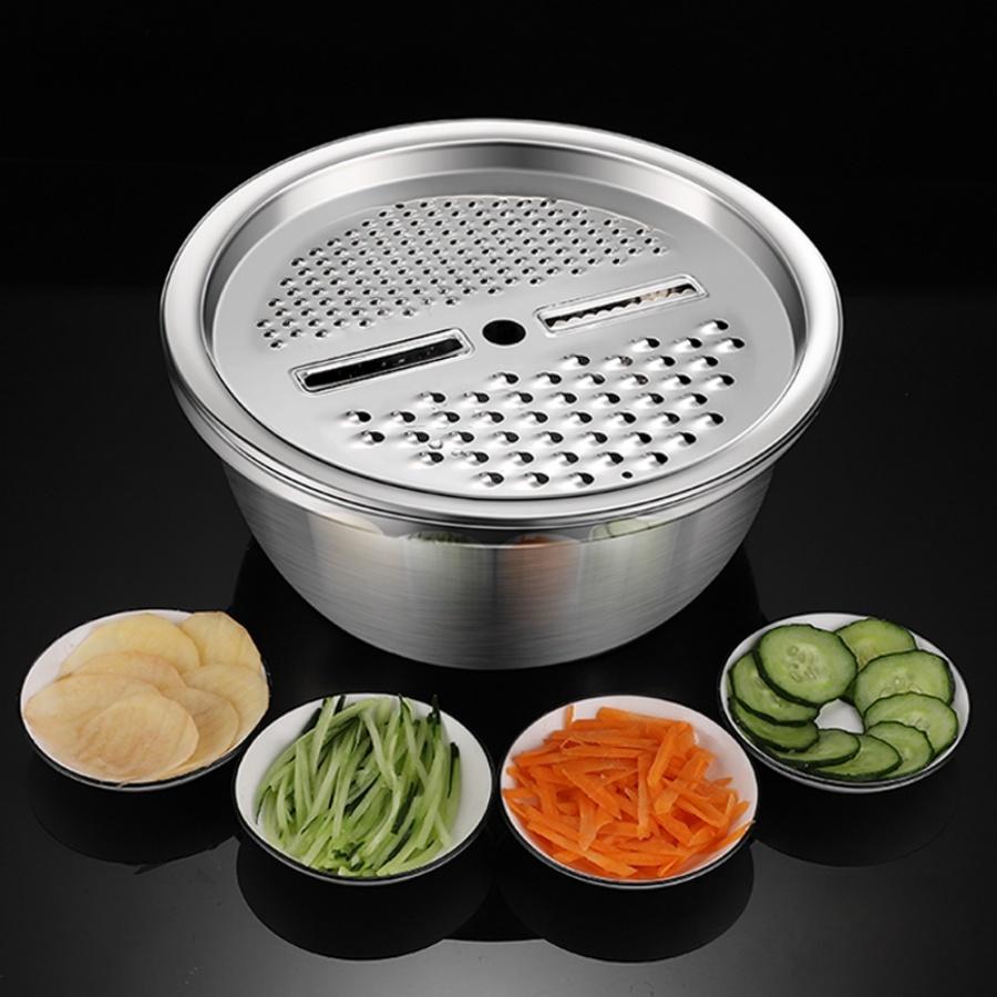 

Многофункциональное сито из 3 частей из нержавеющей стали и миска для мытья и нарезки фруктов и овощей