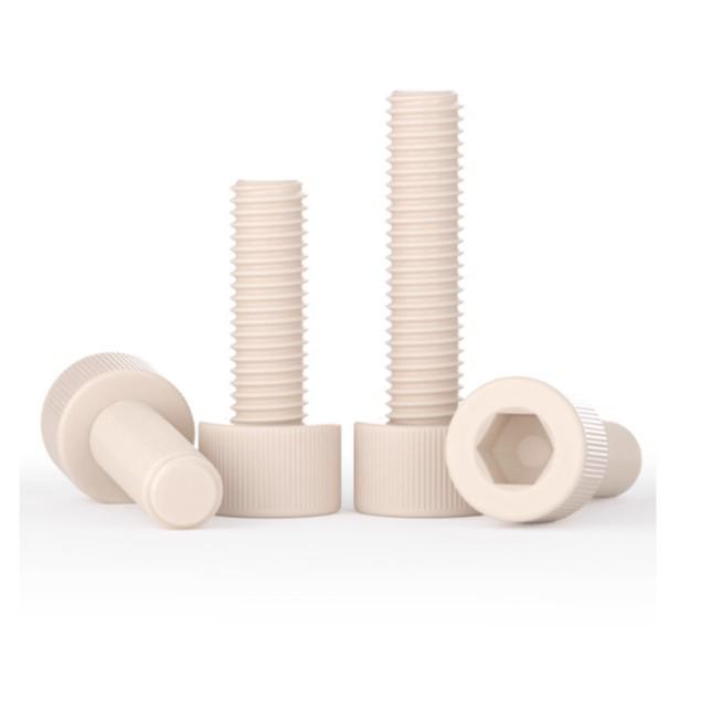 

PEEK High-Temp Resistant, Acid & Alkali Resistant Insulating Resin Hex Socket Countersunk Screw and Cup Head Bolt M3*3