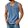 Herren Einfarbiges Sportweste Lässiges Lockeres Ärmelloses Top