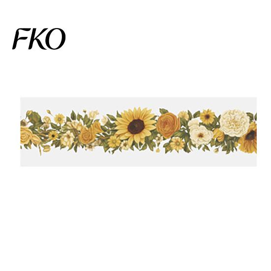 Scrapbooking Washi Tape Floral Tape, Vintage Flower Pattern PET Decorative Reusable for Junk Journal Supplies, Scrapbooking, DIY Crafts, Gift Wrapping