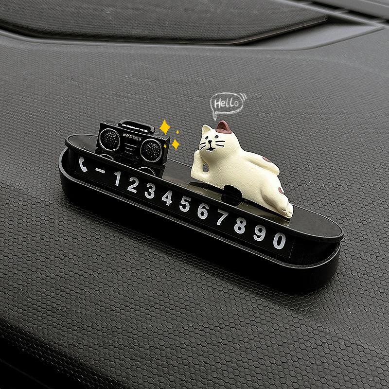 Car Temporary Parking Card Phone Number Card Plate Telephone Number Stop Luminous Parking Aid Garage Car Interior