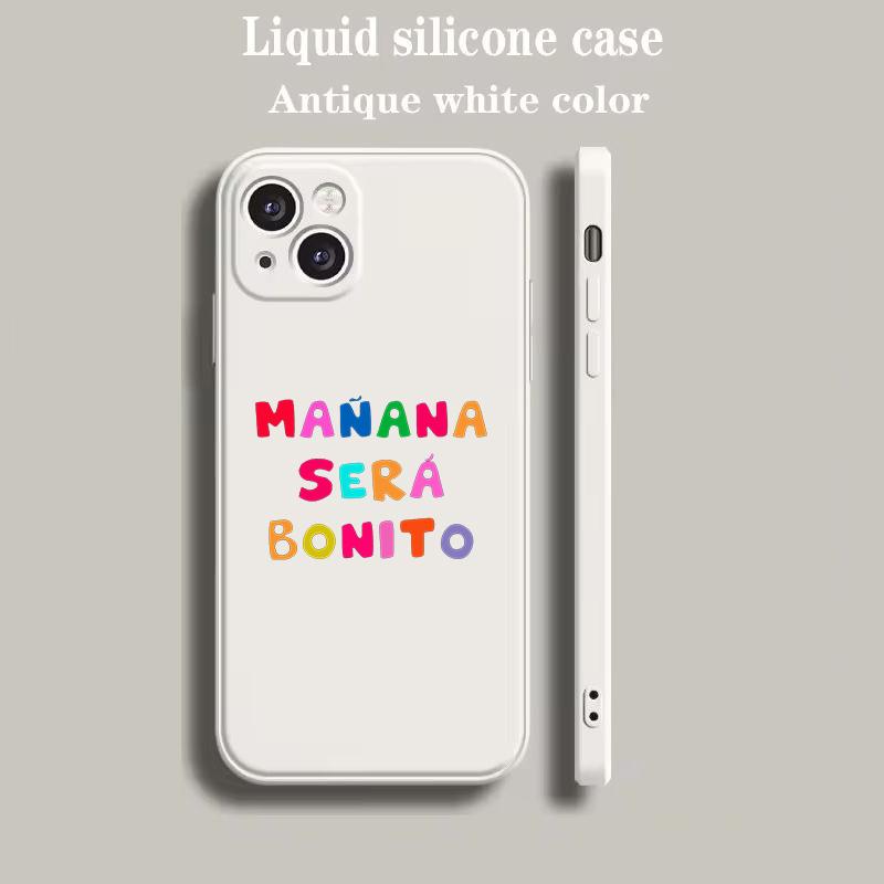 Luxury Color Phone Case For iPhone 15 14 13 12 mini 11 Pro Max XS X XR SE 7 8 Plus soft Beige Cover Letter Print Kangaroo