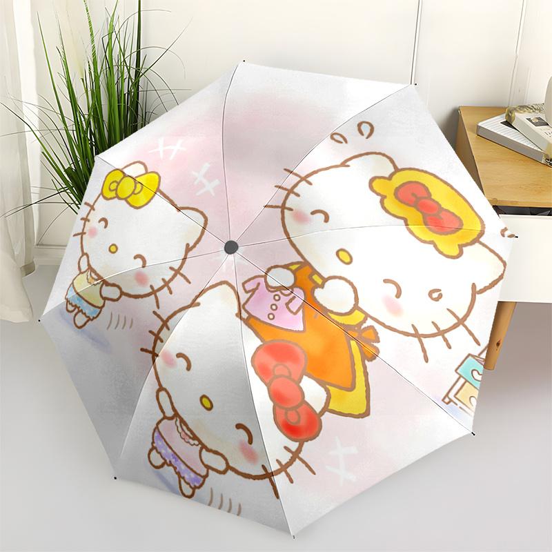 

1pc Hello Kitty Automatic Opening/Closing Umbrella with Foldable Design, 8-Bone Iron Frame Outdoor Umbrella - Perfect Gift for Fans, Travelers, Everyd