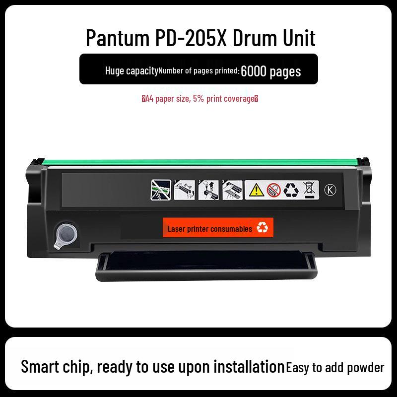 Pantum PD-205 Drum Unit & Toner Cartridge for M2505N, M6505N, M6555/M6555N, M6605 Models