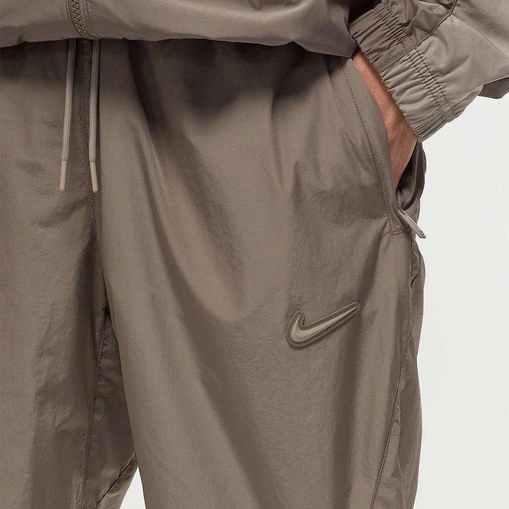 Nike Solid Color Elastic Waist Mid Rise Loose Casual Pants Men Bottoms Brown FN7668-040