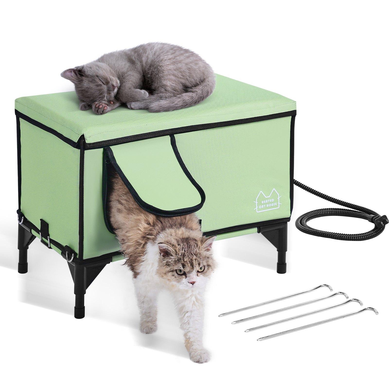 VEVOR Elevated Heated Cat House, Cuboid