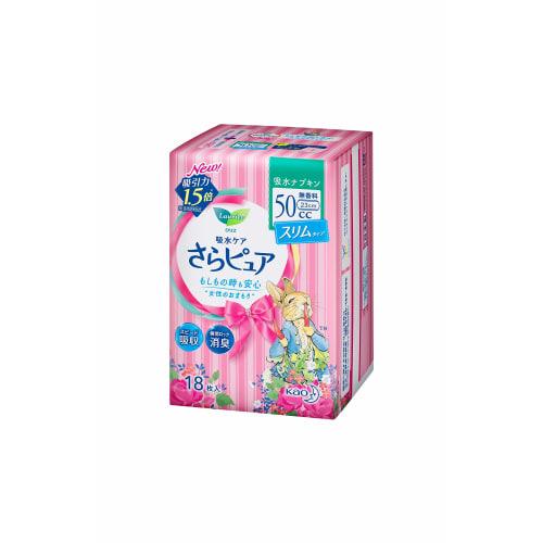 

Прокладки Laurier Sara Pure, тонкие, для женщин (50 куб. см, Средний поток), 18 прокладок, размер дневной прокладки, 23 см (При легком недержании у женщин)