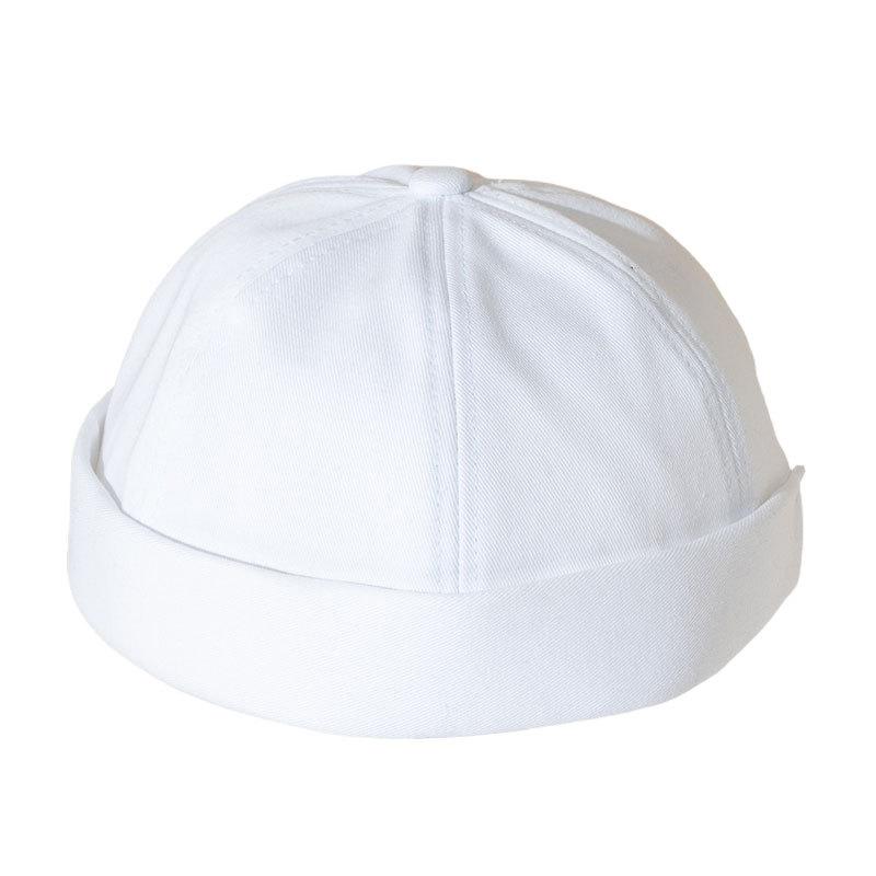 Vintage Men's Summer Cotton Brimless Skullies Cap Street Portable Docker Hats Multipurpose Beanie Hat Hip Hop Hats Japanese INS