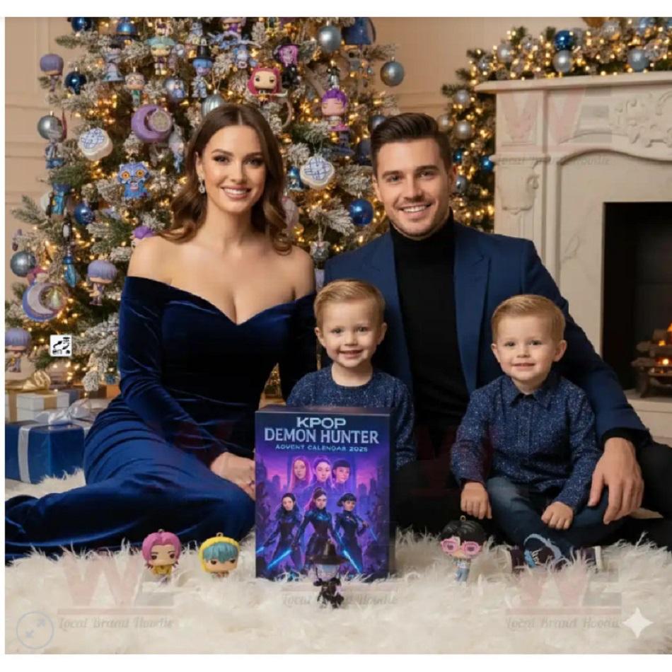 New Acrylic Demon Hunter Christmas Tree Ornament K-pop Style Advent Blind Box Cute Gothic Holiday Decor For Teens And Women Gift