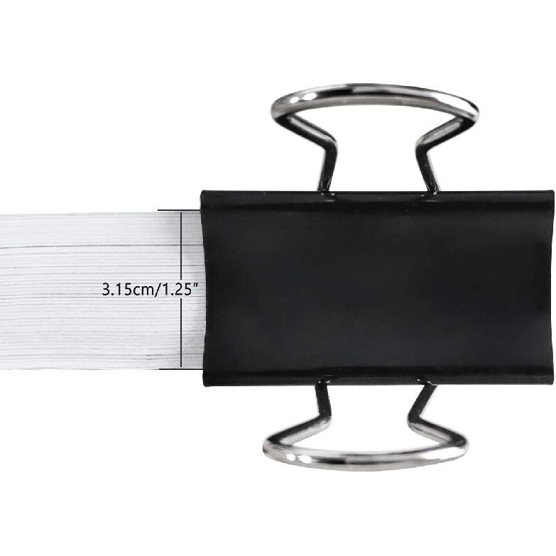 DSTELIN Extra Large Binder Clips 2.4-Inch (12 Pack), Big Paper Clamps for Office Supplies, Black