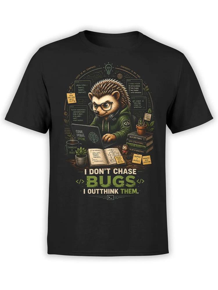 Bugwise Hedgehog Programmer TShirt Unisex S