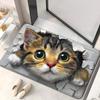 1Pcs Anti Fatigue Kitchen Rugs, Cute Kitten Peeking Out Waterproof Non-Slip Thick Cushioned Kitchen Mat Heavy Duty Comfort Standing Mat for Kitchen
