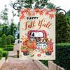 Happy Fall Y'all Dog Truck Ag, Fall Dog Ag, Dog Lovers Gift, Pumpkin Spice FCCE ZZA WWL EEL