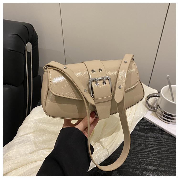 New 2025 Women's Belt Solid Color Casual Large Capacity Summer Casual Fashion Crossbody Portable Shoulder Armpit Bag