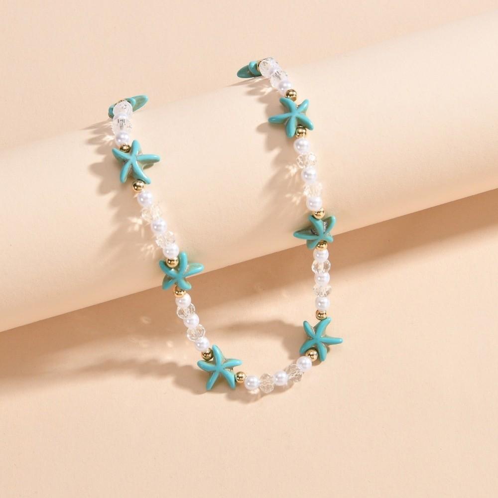 Ornaments Bohemian Style Necklace Adjustable Beach Beaded Necklace Fashion Starfish Necklace  Beach