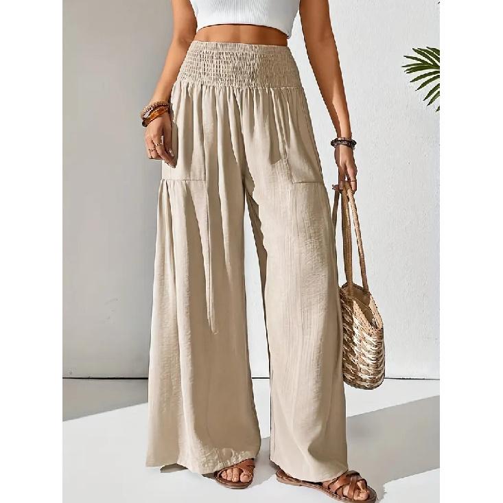 Ladies' Daily New Seasonal Commuting Business Leisure Pants With Pockets Made Of Pure Cotton And Comfortable Fit