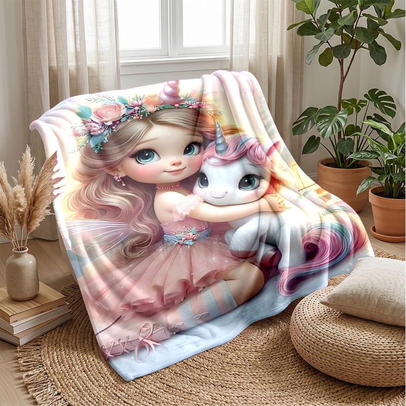 Fairy Dreams with Butterflies Theme Blanket Lightweight Warm Flannel Blanket Decorative Throw Blanket for Home Decoration