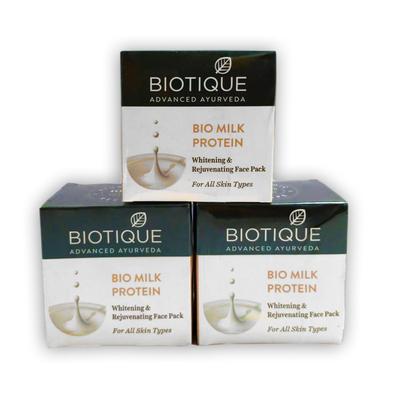 Mască de față cu proteine din lapte (3 x 50 g), Set de albire și întinerire cu proteine din lapte,