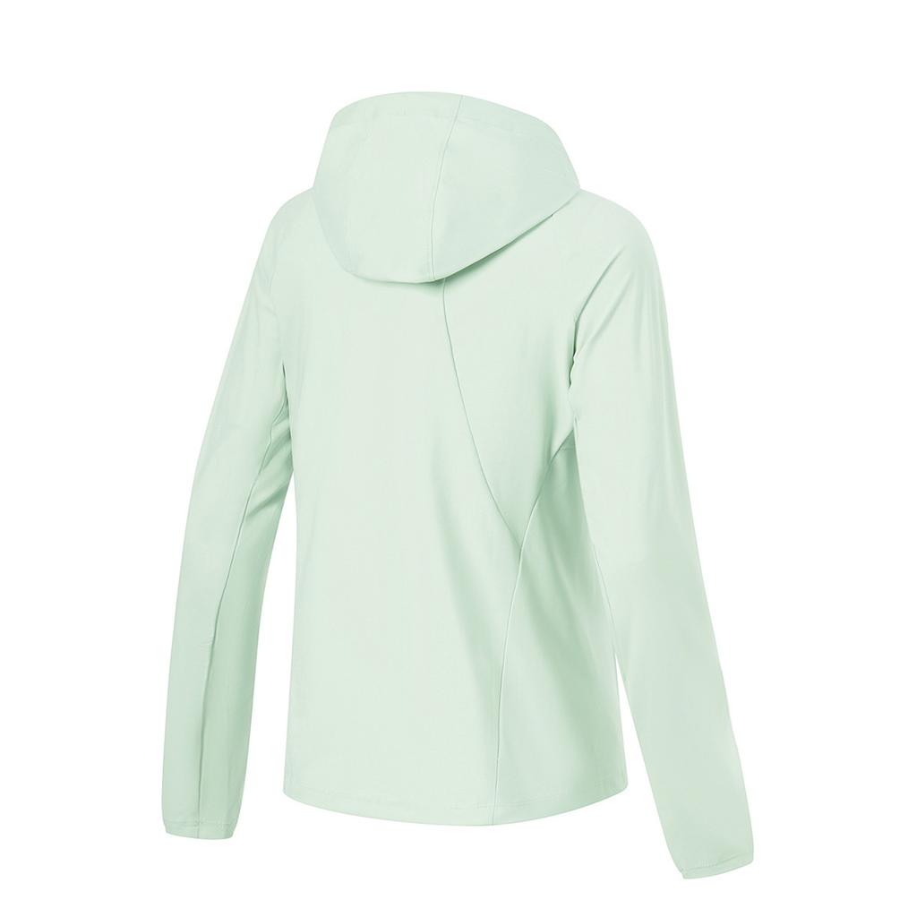 Li Ning Womens Fitness Series Lightweight Long Sleeve Hooded Slim Outdoor Sports Jacket Women Jackets Ice-Green AWDU474-3