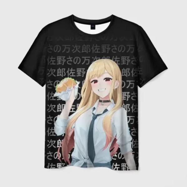 Letní Pánská Trička s Krátkým Rukávem s 3D Potiskem Anime Postav s Kulatým Výstřihem