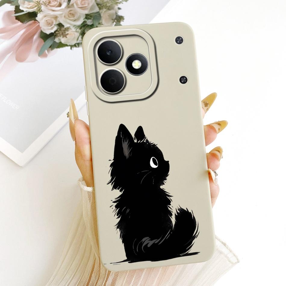 Für Realme Note 80 RMX5388 Niedliche Katze Blume Cartoon Handyhülle Für Realme Note80 4G Weiche Silikonhüllen Stoßfänger