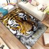 Beast Animal Tiger,Sabretooth Cartoon Area Rug,Carpet for Home Living Room Bedroom Sofa Doormat Kitchen Decor,Non-slip Floor Mat