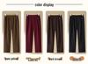 Mom's High-Waisted Striped Corduroy Pants - Spring & Autumn Casual for Middle-aged & Elderly