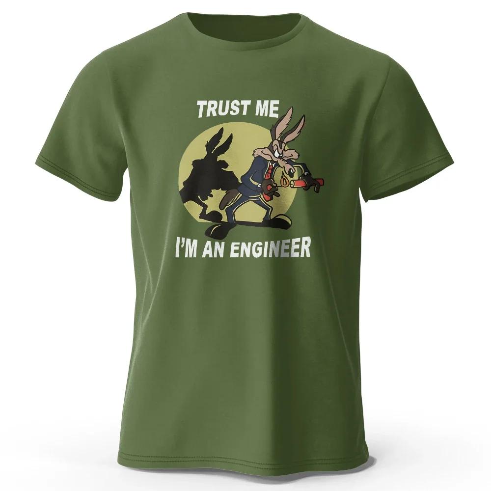 Trust Me I Am an Engineer Printed 100% Cotton Y2k Classic Funny T-Shirt For UnisexSportswear Tops Tees