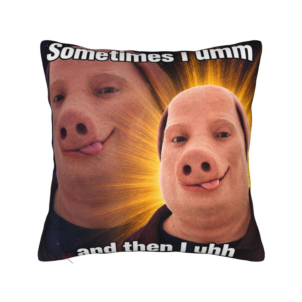 Pillow Case Motion At Your Front Door Tung Sahur John Pork Ai Baby Meme Custom Pillow Cover For Couch Sofa Bedroom Pillowcases
