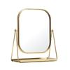 Modern Gold Tabletop Mirror Durable Vanity Easel Mirror Adjustable Tilt Perfect Makeup Grooming Home Decor Chic Accent