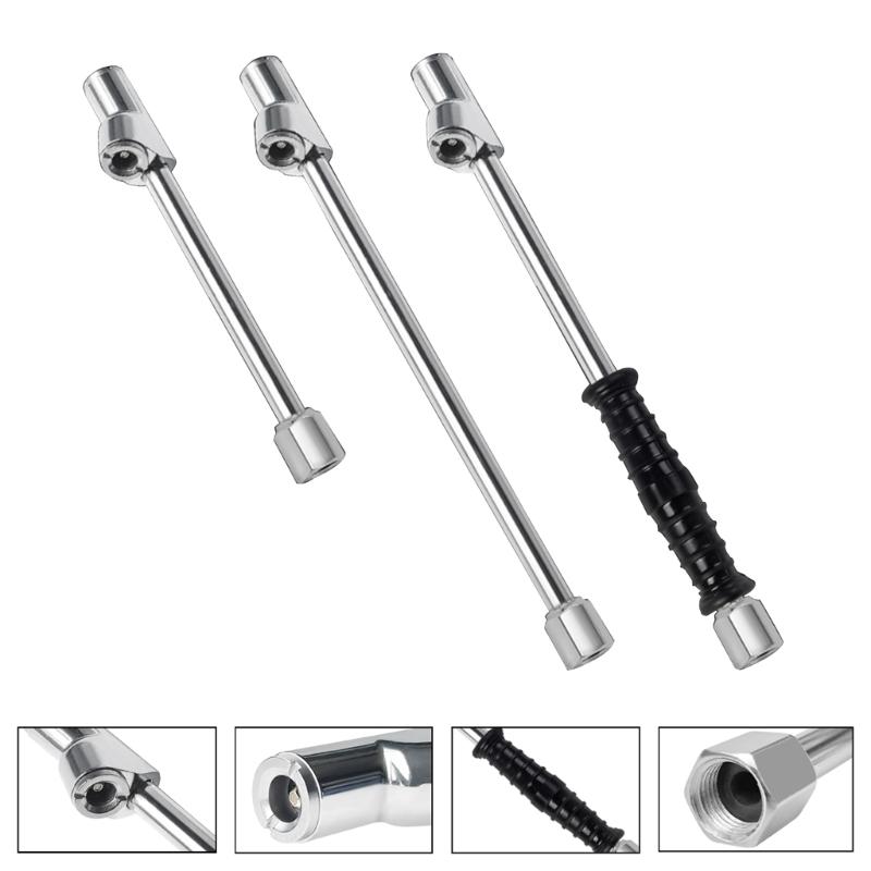 Dual Head Tire Chuck Quick-Plug Inflator Rod Gauge-for Car Truck Deflator Valve