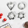 12Pcs Set Stainless Steel Cookie Biscuit DIY Mold Star Heart Round Flower Shape Cutter Baking Mould Tools Fruit Cut Egg Mold
